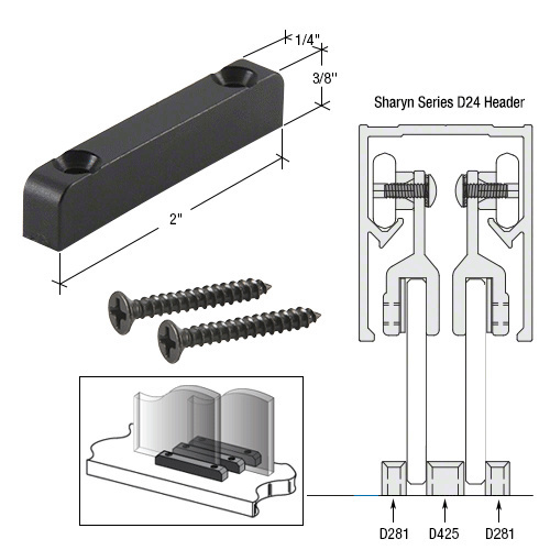 CRL D281 2" Nylon Lower Guide - High Profile Black