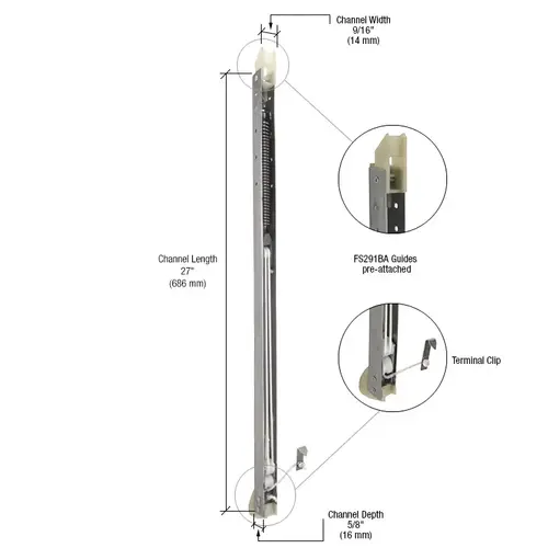 2640 Window Channel Balance with FS291BA Guides Attached