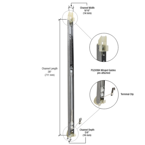 2720 Window Channel Balance with FS293BA Guides Attached