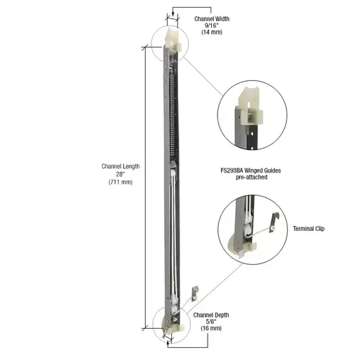 2730 Window Channel Balance with FS293BA Guides Attached