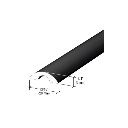 Rounded Style 95" (2.49 m) Stock Length Aluminum Threshold Matte Black