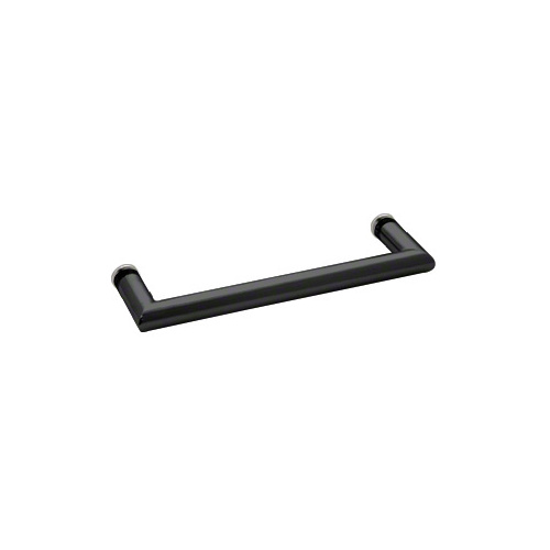 CRL MT18MBL Matte Black 18" MT Series Round Tubing Mitered Corner Single-Sided Towel Bar