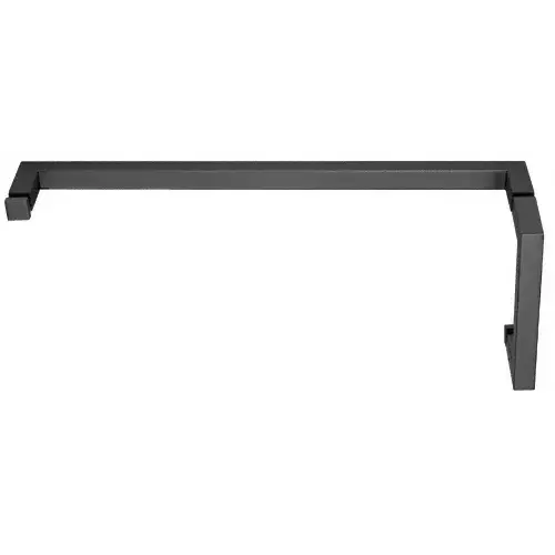 CRL SQ8X18MBL Matte Black "SQ" Series Combination 8" Pull Handle 18" Towel Bar