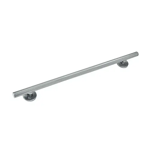 Brushed Stainless Straight 24" Round Grab Bar