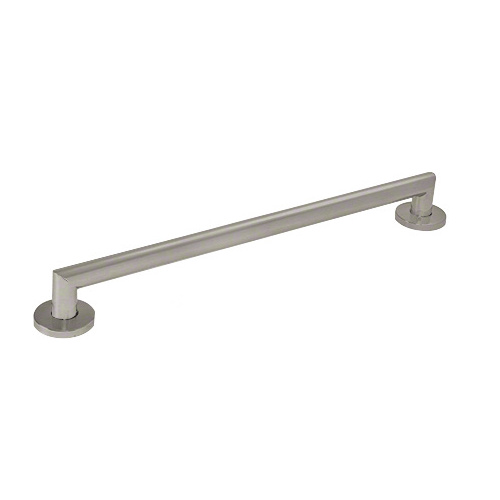 Brushed Stainless Mitered 24" Round Grab Bar