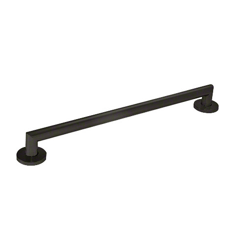 Matte Black Mitered 24" Round Grab Bar