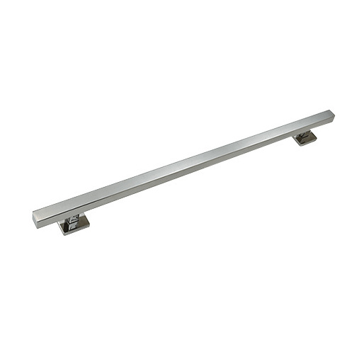 Polished Stainless Straight 24" Square Grab Bar