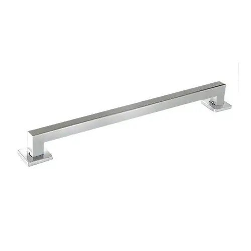 Polished Stainless Mitered 24" Square Grab Bar