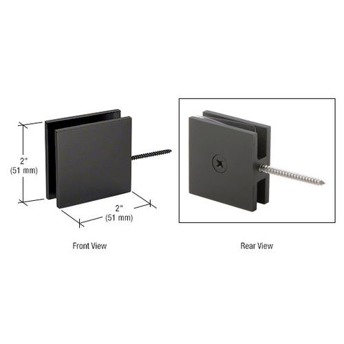 Matte Black Square Wall Mount Movable Transom Clamp