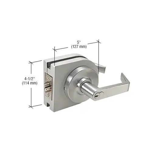 Brushed Stainless SFIC 7-Pin Classroom Lever Lock Housing - Grade 2