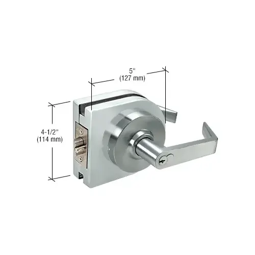 Polished Stainless 6-Pin Classroom Lever Lock Housing - Grade 2