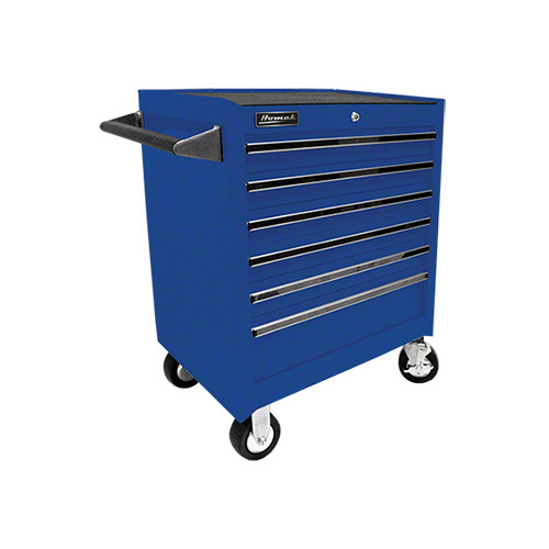 Blue 27" Homak Pro 6-Drawer Rolling Tool Cabinet