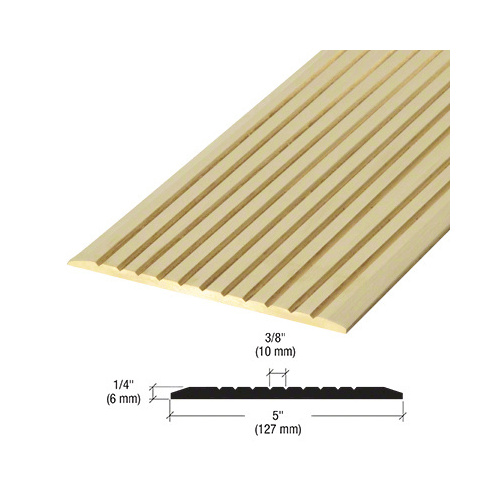 Satin Brass Custom 5" Commercial Saddle Beveled Edge Threshold