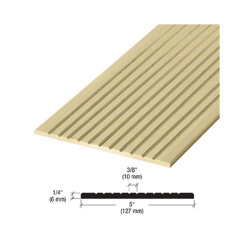 Satin Brass Custom 5" Commercial Saddle Square Edge Threshold