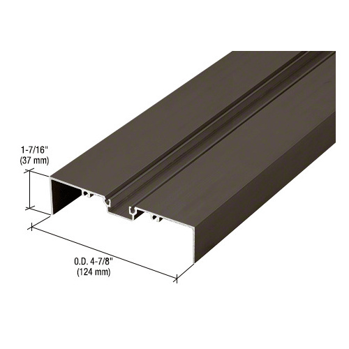 487 Bronze Anodized OfficeFront Shallow Pocket Glazing Insert - 24'2" Stock Length