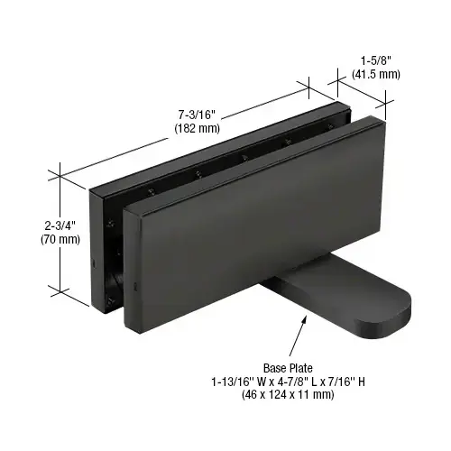 Matte Black Hydraulic Patch Fitting with 2-9/16" Setback - NHO