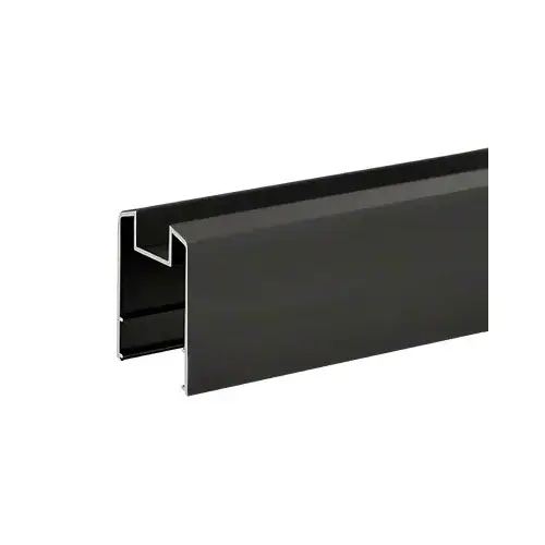 CRL MR2DBL Matte Black 200, 300, 350 and 400 Series 241" Long Horizontal Double Glass Mid-Rail