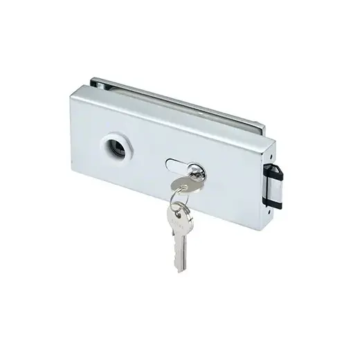 Satin Anodized Glass Mount Lever Lock for Metal Frame Doors