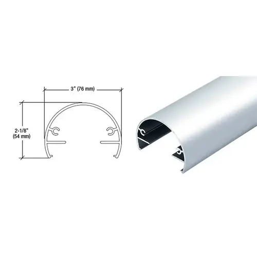 Hansen 3XTR241S Silver Metallic 300X Series 241" Top Rail