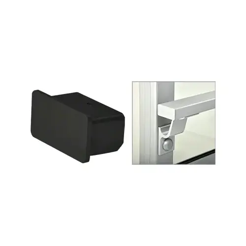 CRL ARHECBL Matte Black 1100 Series End Cap for 1" x 2" Tubing