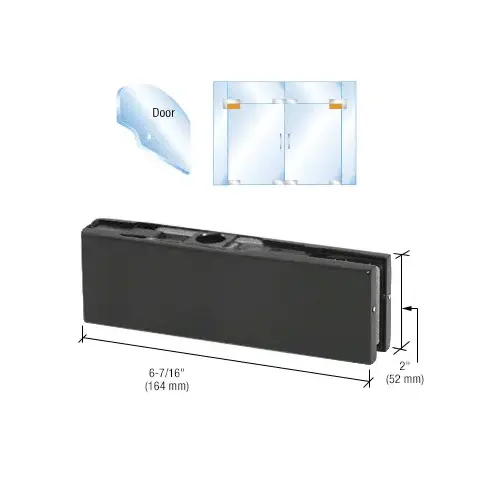 Matte Black European Top Door Patch Fitting with 1NT303 Insert