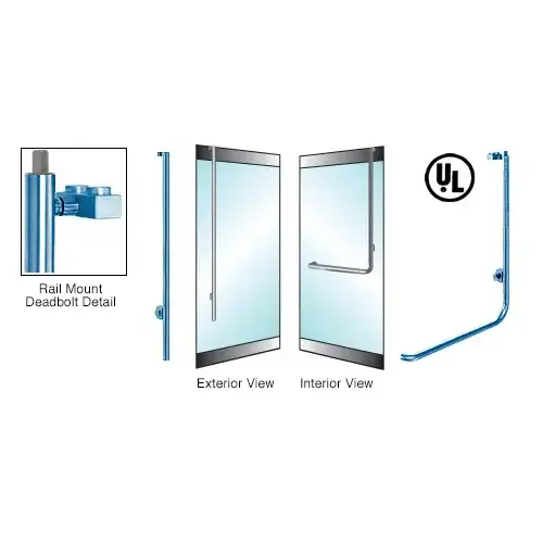 CRL Blumcraft DB100LS5R1PT Painted Right Hand Rail Mount Cylinder Thumbturn 'LS' Exterior Top Securing Deadbolt Handle