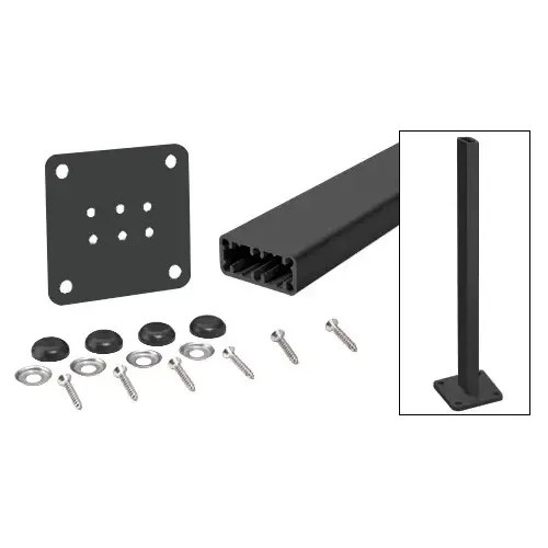Hansen HPT42KBL Matte Black Trim-Line 42" Surface Mount Post Kit