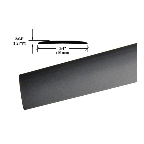 CRL VFT75MBL-XCP5 Matte Black PVC 3/4" Flat with Pre-Applied Tape - 95" - pack of 5