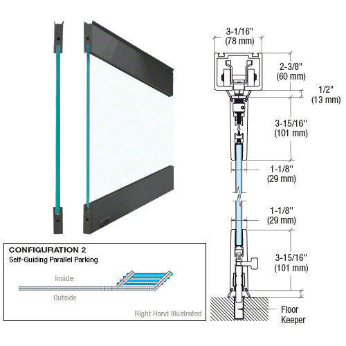 Powder Coat Black Type 2 Easy Slide Stacking Partition System