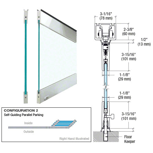 Satin Anodized Type 2 Easy Slide Stacking Partition System