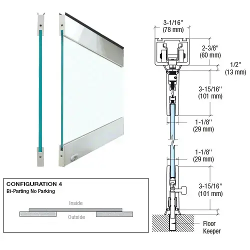 Satin Anodized Type 4 Easy Slide Stacking Partition System