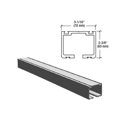 Easy Slide Overhead Track Splice Satin Anodized - 6"