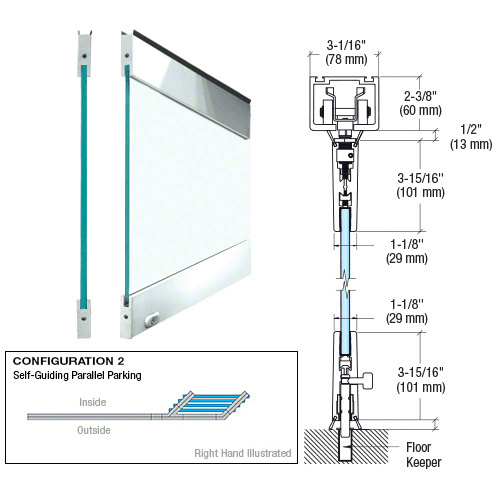 Polished Stainless Type 2 Easy Slide Stacking Partition System