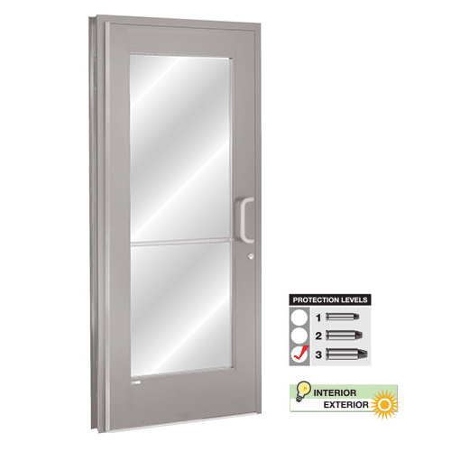 CRL ABRDA3 Level 3 Aluminum Bullet Resistant Door Satin Anodized finish