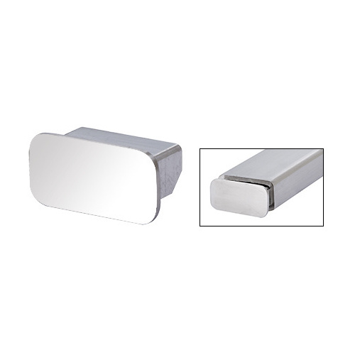 Polished Stainless Steel 1" x 2" Rectangular End Cap