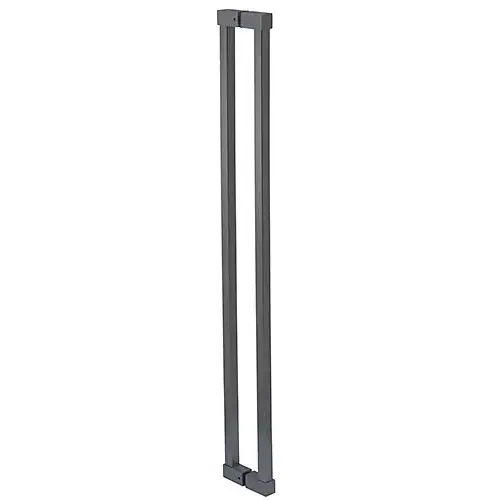 Matte Black Cut To Size Glass Mounted Square Ladder Style Pull Handle with Square Mounting Posts