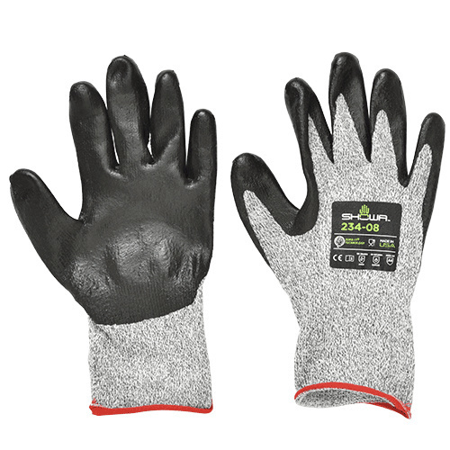 Gray/Black Level 4 Cut Resistant Gloves - Medium Size Pair