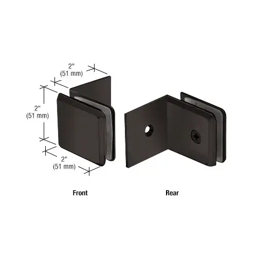 Matte Black Fixed Panel Beveled Clamp With Large Leg