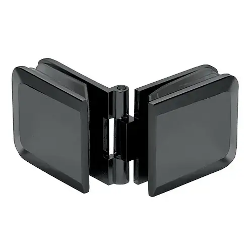 Matte Black Adjustable Beveled Glass-to-Glass Clamp