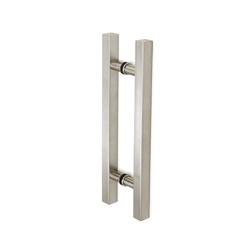 Square Ladder Pull 8" Back-to-Back Brushed Nickel