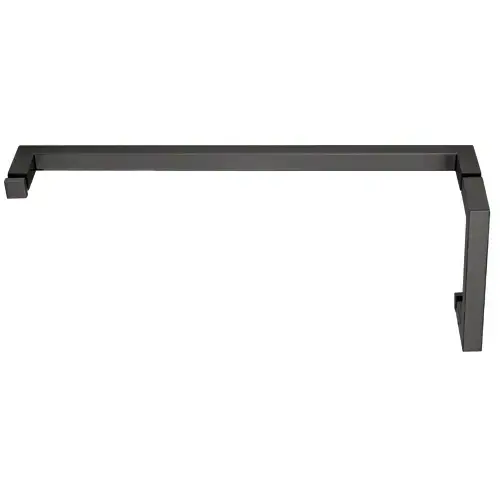 CRL SQ8X24MBL Matte Black "SQ" Series Combination 8" Pull Handle 24" Towel Bar