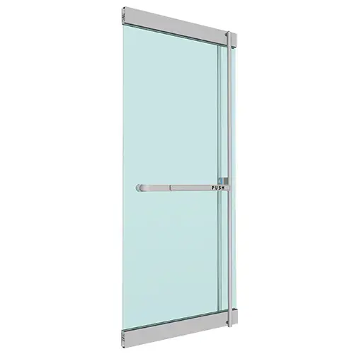 CRL Blumcraft PA300F4RKBS Brushed Stainless Left Hand Reverse Rail Mount Keyed Access "F" Exterior, Top Securing Panic Handle