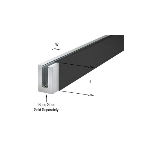 Matte Black 3 m Cladding for L56S, L21S, and L25S Series Square Aluminum Base Shoe - pack of 10