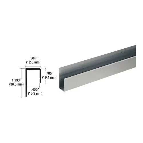 Brushed Nickel Aluminum Deep Nose 3/8" J-Channel  60" Stock Length - pack of 10