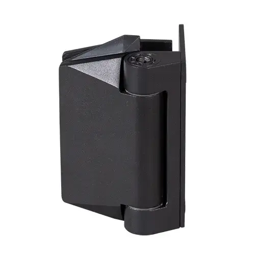 Matte Black Wall Mount Polaris 125 Series Soft Close Gate Hinge Pair