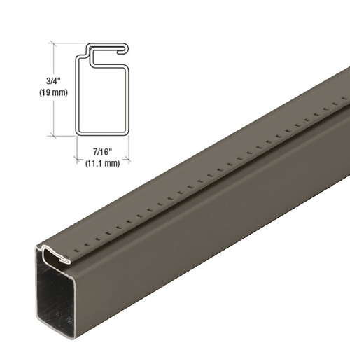 Bronze 3/4" x 7/16" Roll Formed Screen Frame  72" Stock Length - pack of 10