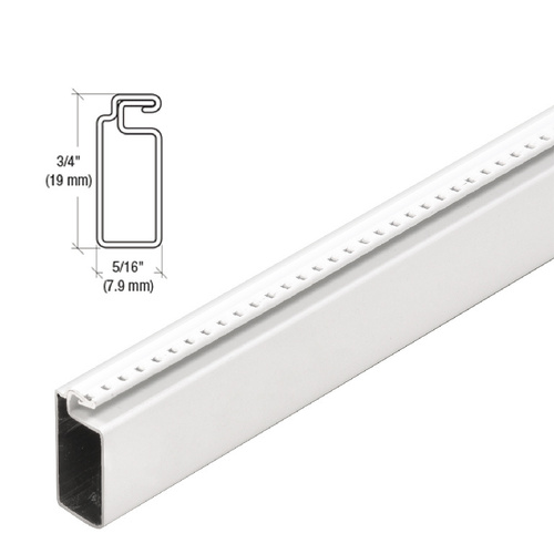 White 3/4" x 5/16" Roll Formed Screen Frame 146" Stock Length - pack of 25