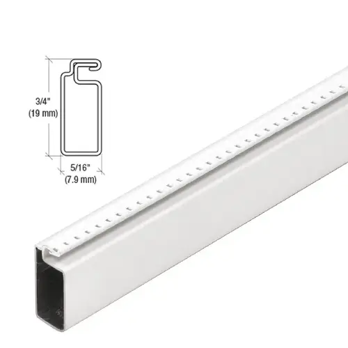 White 3/4" x 5/16" Roll Formed Screen Frame  95" Stock Length - pack of 50