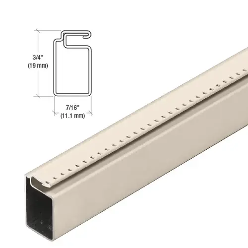 Tan 3/4" x 7/16" Roll Formed Screen Frame  84" Stock Length - pack of 50