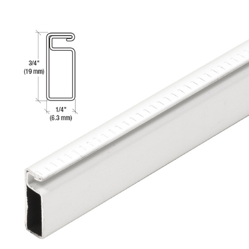 White 3/4" x 1/4" Roll Formed Screen Frame  72" Stock Length - pack of 50